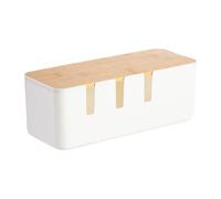 Caja Para Cables - Organizador De Regletas | Funda De Madera Para Cables USB Centro Multimedia Escritorio Ordenador TV Hogar Salón Caja De Gestión De Cables Con Cubierta De Madera