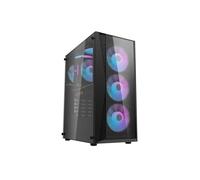 Caja PC Darkflash DK352 Plus + 4 ventiladores ARGB negra
