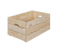 CAJITA - Caisse de Rangement en Bois Naturel Non traité 51cm