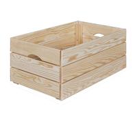 CAJITA - Caisse de Rangement en Bois Naturel Non traité 65cm