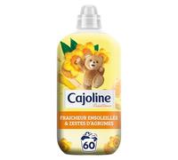 CAJOLINE - Adoucissant en bouteille - 60 lavages - Fraîcheur ensoleillée et zestes d'agrumes - douceur intense et parfum longue durée