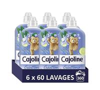 CAJOLINE - Adoucissant linge - 360 lavages - parfum Fleur de la passion et bergamote - fraîcheur parfumée (lot promo de 6x60)