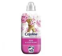CAJOLINE - Adoucissant linge - 45 lavages - parfum rose et lilas blanc - raffiné aux essences naturelles - bouteille en plastique 100% recyclé