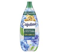 Cajoline Adoucissant linge liquide Fraîcheur Céleste Origines conçu cycle court adapté même à laine et soie, testé dermatologiquement, sans colorant, 66 lavages 1,254L
