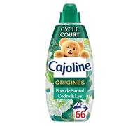 Cajoline Adoucissant Linge Origines Intensité Express 950ml | Bois de Cental, Cèdre et lys, Formule crystalFresh efficace en cycle court, Fraicheur longue durée avec essences naturelles