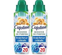 Cajoline Parfum de linge liquide infusé en perles booster pour lessive, Fraîcheur Céleste Elixir, 20 lavages 460ml (Lot de 2)