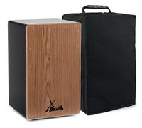 Cajon Batterie à Main de Percussion Tambour Caisse Instrument Bois Noyer Housse