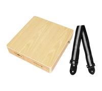 Cajon en Bois Frêne, Tambour à Main Portable, Design Caisse Claire | Bandoulière Assortie Incluse, Usage Scène Professionnelle, Aspect Soigné, Léger, Sûr, pour Garçon et Filles Style Aléatoire