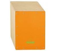 CAJON NINO 33cm, BOULEAU, FACADE ORANGE Multicolore