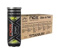 Nox Sport Balles de padel Pro Titanium Jaune – Boîte 24 x 3 balles