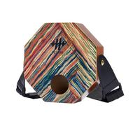 Cajon octogonal, tambour de voyage portable 3 en 1 avec sons de caisse claire, bongo et maraca, idéal for les débutants, les musiciens itinérants et les auteurs-compositeurs(Painted)