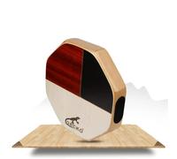 Cajon Tambour à Main Tricolore, Caisse Cajon compacte de avec Sac de Transport, Instrument de Percussion Acoustique, Bongo et Caisse Claire, 28 x 5 cm