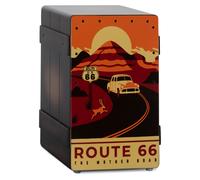 Cajon Tambour Caisse Batterie Percussion Snare Basse Design en Vintage Route 66