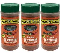 Cajun Land Cajun Seasoning with Green Onions 15oz Container (Pack of 3) by Cajun Land