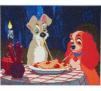 CAK-DNY706L : Lady & The Tramp, 40 x 50 cm Crystal Art Kit Disney