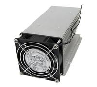 CAKADIXIY 02F-180 Relais Statique triphasé 180 x 100 95 mm 120 A Dissipateur Thermique avec Ventilateur 220 V CA et Capot de Protection(White Dual Ball)