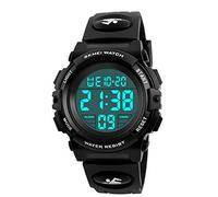 CakCity Montre numérique de sport pour garçons - Étanche - Écran LED - Montre électronique pour enfants - Style décontracté