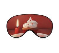 Cake and Candles Masque pour les yeux, masque de sommeil latéral léger, masque de sommeil, coussinet nasal et bande élastique pour enfants, femmes et hommes