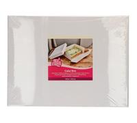 Cake Box Blanc : Boîte à gâteaux rectangulaire, Couvercle séparé, Convient aux gâteaux décés, 40x30x15cm (1 Stück BOITE ALIMENTAIRE