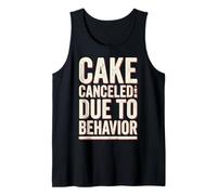 Cake Canceled Funny Birthday Humor Débardeur