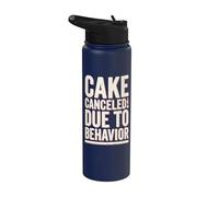 Cake Canceled Funny Birthday Humor Stainless Steel Insulated Water Bottle