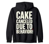 Cake Canceled Funny Birthday Humor Sweat à Capuche