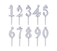 Cake Candle Stand Set - 10 Pieces Number Holders Decoration Kit, Build, Stable Reusable Design, Easy Placement Tool | Party Planners Home Bakers Retail Stores Retirement Graduation