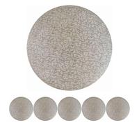 Cake Company plateau à gâteau fin rond 35 cm Ø | 5 pièces, épaisseur 3 mm | Plateau à gâteau rond argenté | convient également aux gâteaux épais et à plusieurs étages | revêtement aluminium