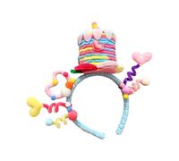 Cake Headband - Twistable Party Hair Accessory | 25cm Novelty Headpiece | Adjustable Elastic Strap, Fun Birthday Design, Comfortable Lightweight, Festive Charm, For Parties & Carnivals, Themed Events