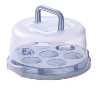 Cake Holder - Round Dessert Carrier, Pastry Storage Container, Bakery Transport Organizer | Lid Covered Portable Handle Keeper, Cupcake Muffin Serving Tray Home Kitchen Party Display Durable Airtight
