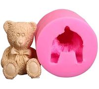 Cake Mold Fudge Cake Chocolate Soap DIY Mold 3D Baby Bear Silicone Candle Molds Handmade Soap Mold Teddy Bear Chocolate Candy Mold Résine Epoxy Mold