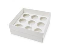 Cake N Cake Lot de 5 boîtes à cupcakes avec couvercle transparent 9 trous