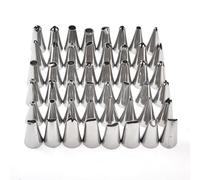 Cake Nozzle - Stainless Steel Piping Tool | Cake Decorating Nozzles | 48pcs/Set Stainless Steel Icing Piping Nozzles Pastry Tips Set Cakes Baking Tools