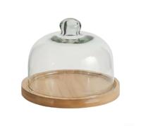 Cake Plate with Glass Dome 20.5cm Dustproof