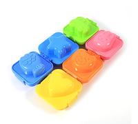 Cake Pop Moldes, 6PCS Egg Moldes Rice Moldes Egg Shaper Poisson Voiture Coeur Forme Onigiri Moldes Fondant Cake Pop Outil de Décoration