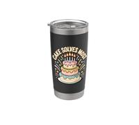 Cake Solves Most Boulanger Dessert Pâtisserie Gobelet isotherme en acier inoxydable double paroi