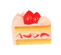 Cake Squeeze Toy, Strawberry Stress Fidget, 3.54x2.36 inch Food Puzzle with Grip, Stable Play Supply with Balance, Professional Relax Design, Home Accessories for Adults Students Office Travel Party