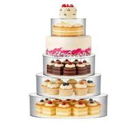 Cake Stand - 4-Tier Acrylic Serving Holder | Clear Fillable Dessert Display for Cakes, Candy, and Pastries, Perfect for Weddings, Birthdays, Christmas, Parties, Buffets, Events, Home, and Off