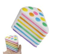 Cake Stress Ball, Rainbow Fidget Toy, Sensory Gadget with Slow Rising Foam, Play Tool for Kids Adults Students Office Workers, Fun Supplies, Relaxing Relief for Home Travel Long Trips Party Favors