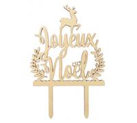 Cake topper bois ""Joyeux noël""