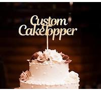 Cake Topper Décoration de gâteau personnalisée en Bois pour Anniversaire de Mariage, Mariage, Mariage, Anniversaire, Noël, fête