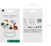 Cake Topper Dinosaure 8-12cm 6pcs Set Vert / Marron / Lilas