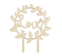 Cake topper en bois - Love - 12,5 x 11 cm