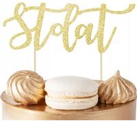 Cake Topper Hundred Years Gold Glitter Pour Fête D'anniversaire