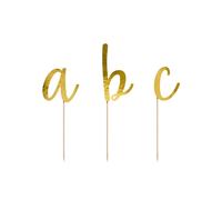 Cake Topper lettres papier or, 53 pièces