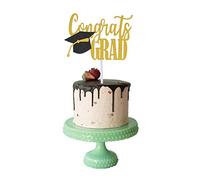 Cake Topper Paillettes Double Face Congrats Grad 2026 - Décoration Gâteau Fête de Remise de Diplôme