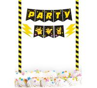 Amscan Pokémon 9917118 Décoration de gâteau d'anniversaire pour enfants avec fanions