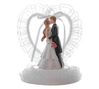 Cake Topper Wedding 4x5.5 '' Résine synthétique Bride and Groom Cake Topper Blessing Symbolized Toppers for Weddings Engagements anniversaires