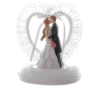 Cake Topper Wedding 4x5.5 '' Synthétique Resin Bride and Groom Cake Topper Blessing Symbolized Cake Toppers for Weddings Engagements Anniversaires, Cake Topper Wedding