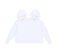 CAKEASY Sweat à capuche intime, couple amusant, sweat-shirt à capuche, unisexe, pull surdimensionné à manches longues pour couples, blanc/jardin opulent, L